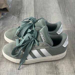 Adidas Classic Green and White Sneakers